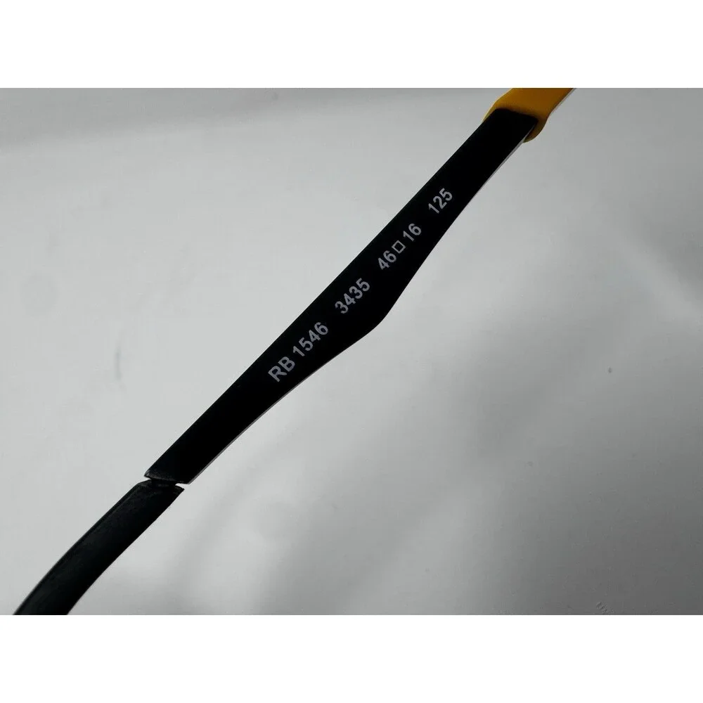 Ray-Ban RB1546 3435 Junior Black/Dark Yellow Eyeglass Frames 46-16-125 Authentic